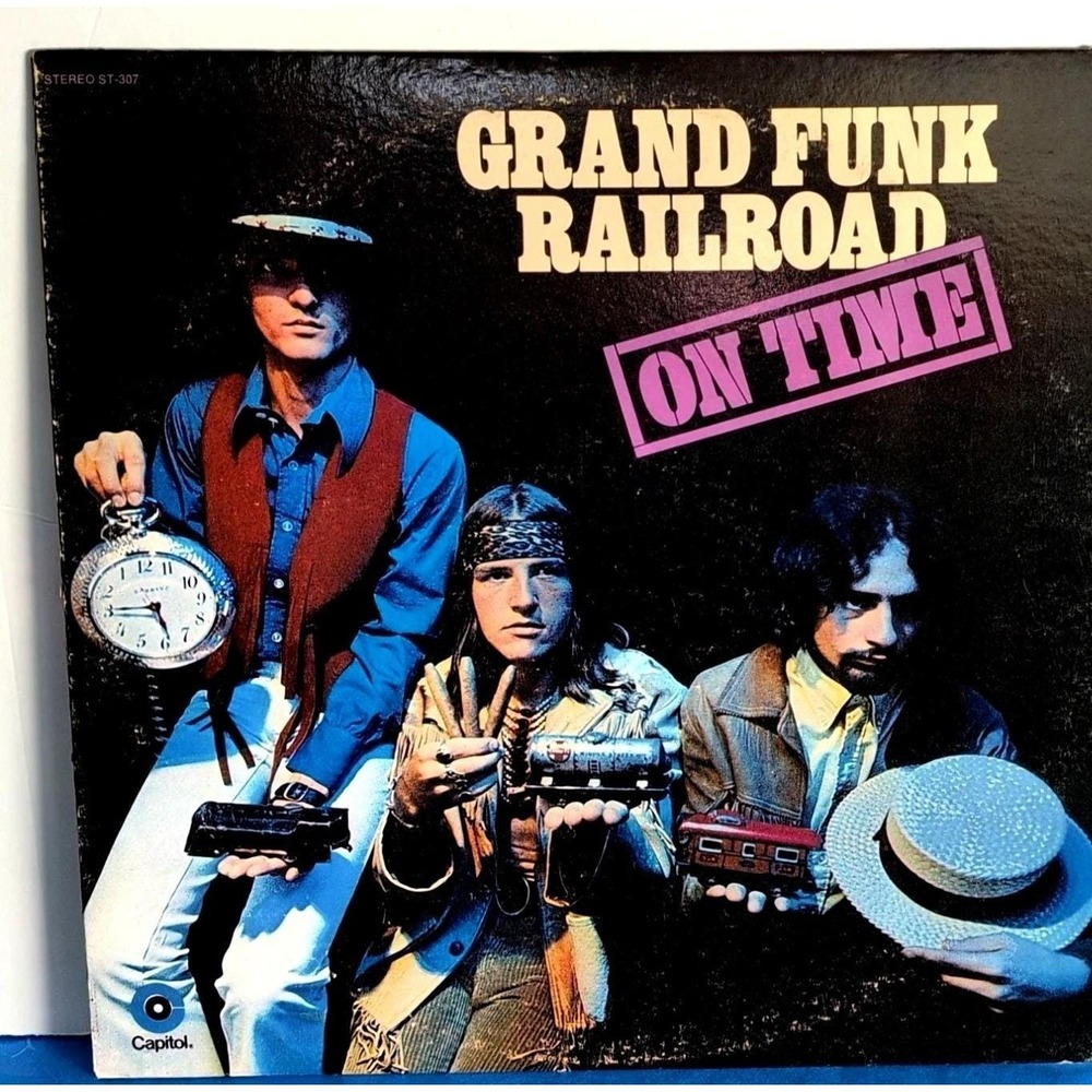 Grand Funk Railroad On Time LP Vinyl 1969 Capitol ST-307 Classic Rock Vintage